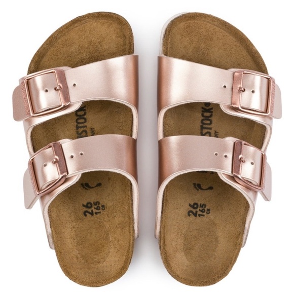 Birkenstock Other - New Birkenstock Metallic Copper/Rose Gold Arizona Big Kids Sandals sz 34 EU/3.5Y